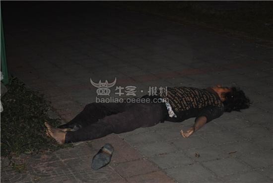 昨晚拾荒女路边小树吊死