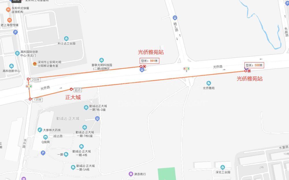 需步行550米至光侨雅苑站乘坐公交车,给出行带来不便,希望可以增设