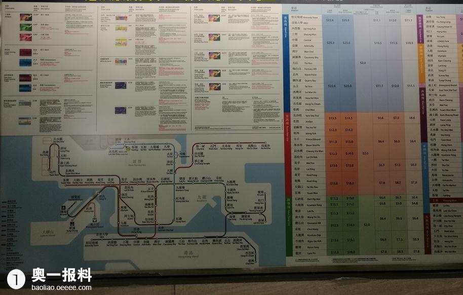 深圳地铁票价图制作比香港的简明人性化_报料